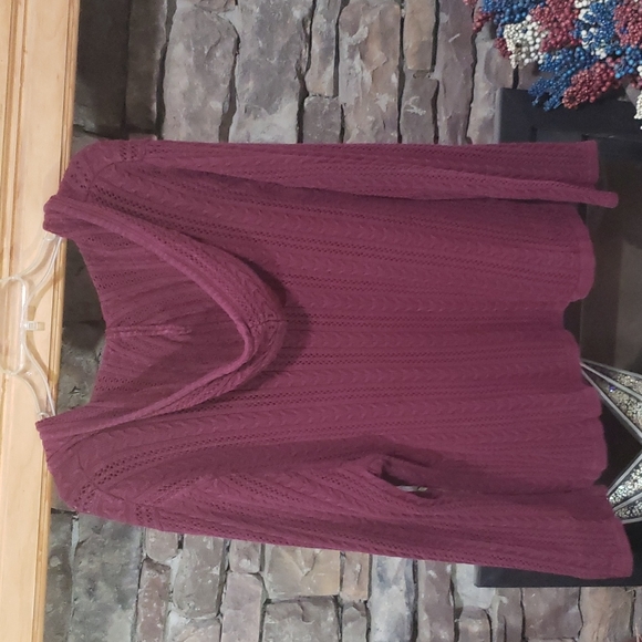 TODAY⚡LANE BRYANT KNIT HOODED SWEATER SZ 18/20 - Picture 3 of 5